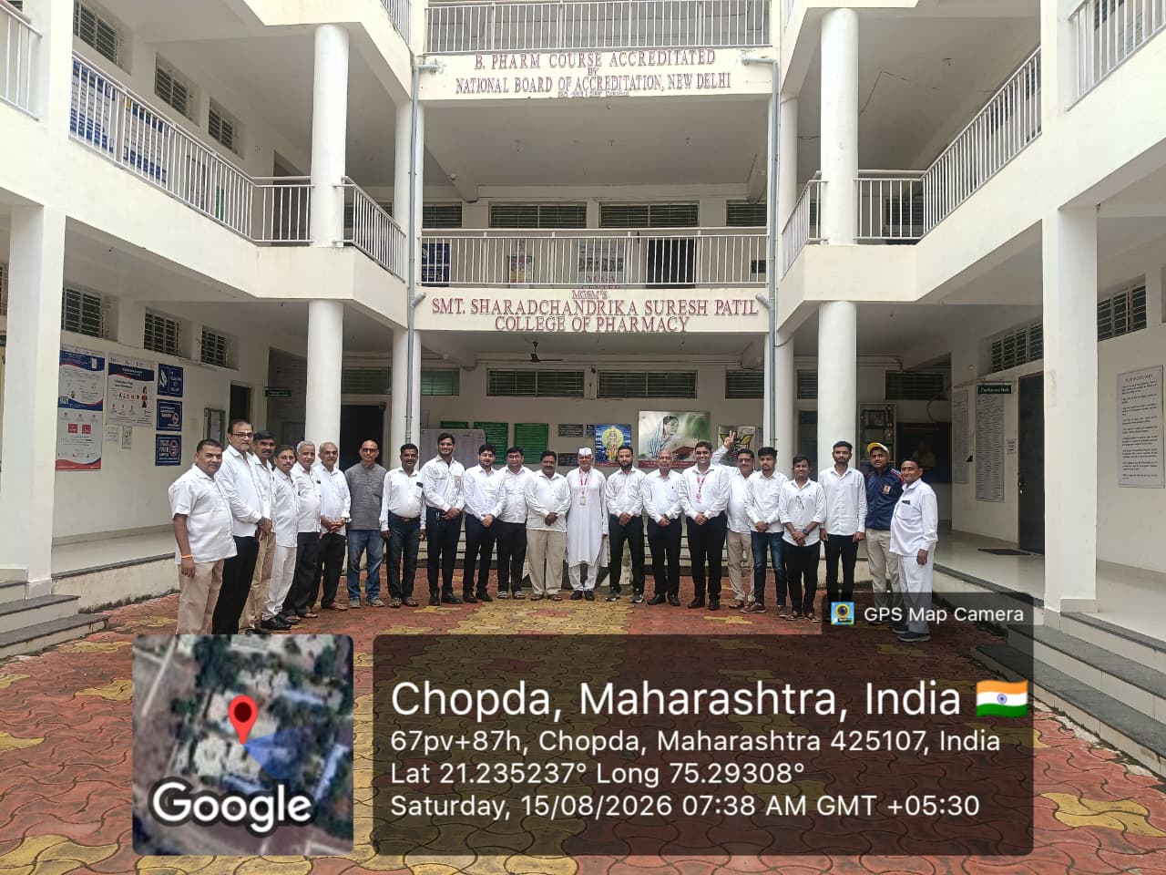  Independence Day Celebration ????????  15th August 2026 was successfully celebrated at Mahatma Gandhi Shikshan Mandal’s Smt. Sharadchandrika Suresh Patil College of Pharmacy, Chopda.